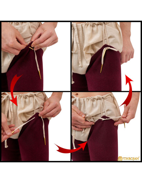 Gambe medievali in lana modello Oswald