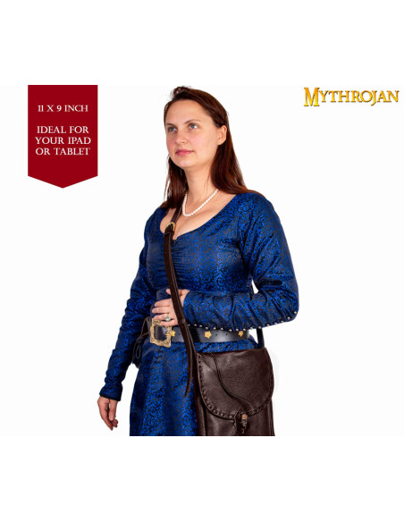 Borsa a tracolla medievale in pelle,...