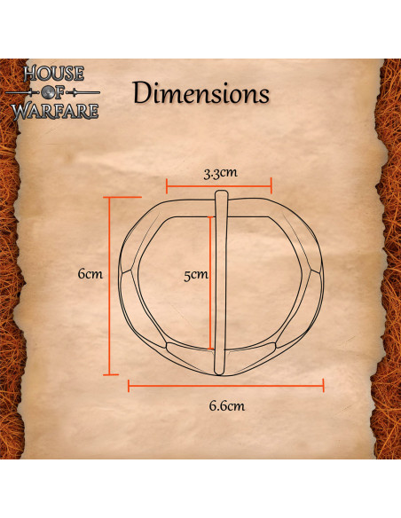 Fibbia medievale forgiata a mano per...