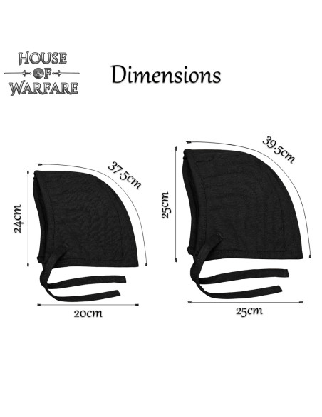 Crespina medieval imbottita, colore nero