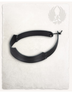 Diadema semplice corona celtica di Isidor in cuoio - nera 2