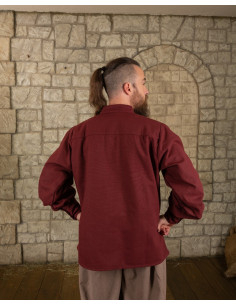 Camicia Medieval Bartold in color rosso borgogna 2