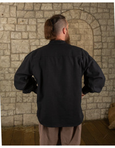 Camicia Medieval Bartold di colore nero 2