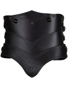 Corsetto medievale in pelle modello Lilith, colore nero