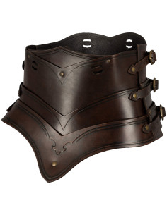 Corsetto medievale in pelle modello Lilith, colore marrone