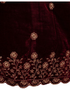 Foulard medieval decorato modello Jasmin, colore marrone 2
