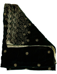 Foulard medieval decorato modello Jasmin, colore verde 2