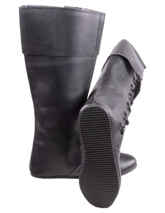 Stivali medievali modello Tilly, colore nero 2