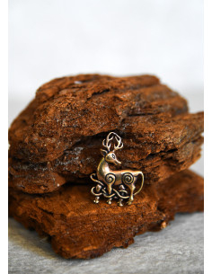 Ciondolo Celtico Cervo in bronzo 2