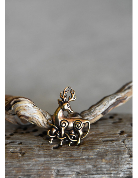 Ciondolo Celtico Cervo in bronzo