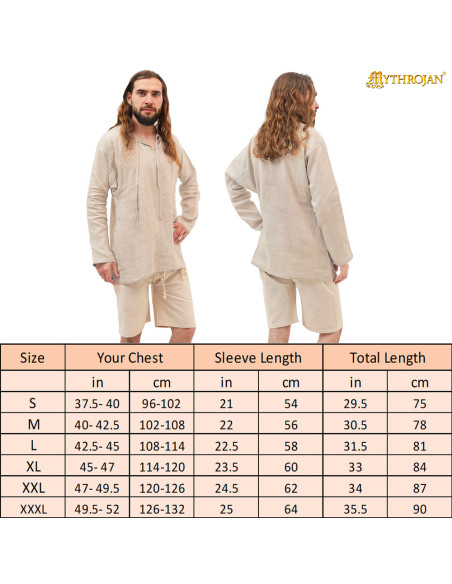 Tunica medievale corta modello Caius,...
