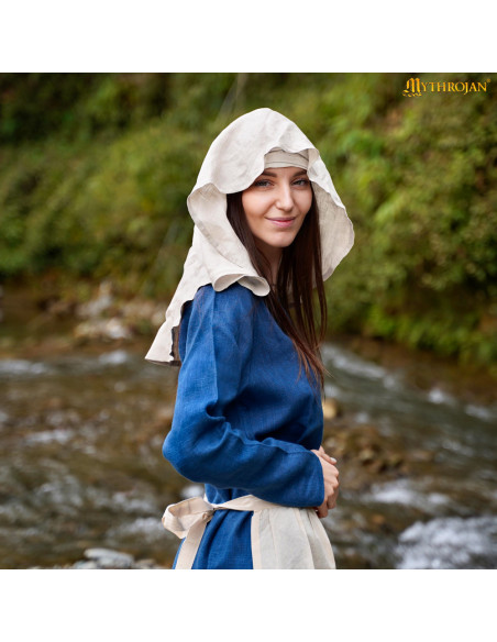 Velo medieval in lino e cotone,...