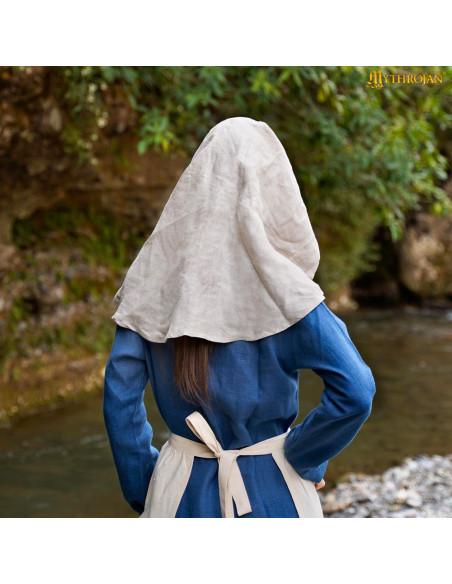 Velo medieval a mezzaluna in lino e...