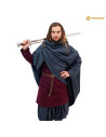 Cappa vichinga medieval in cotone modello Alaric, colore blu