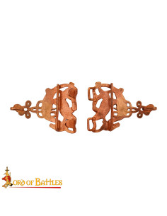 Chiusura di mantello celtico in bronzo, modello cervi