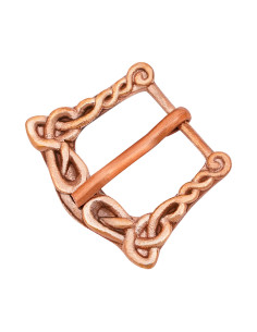 Fibbia classica in bronzo con decorazioni celtiche