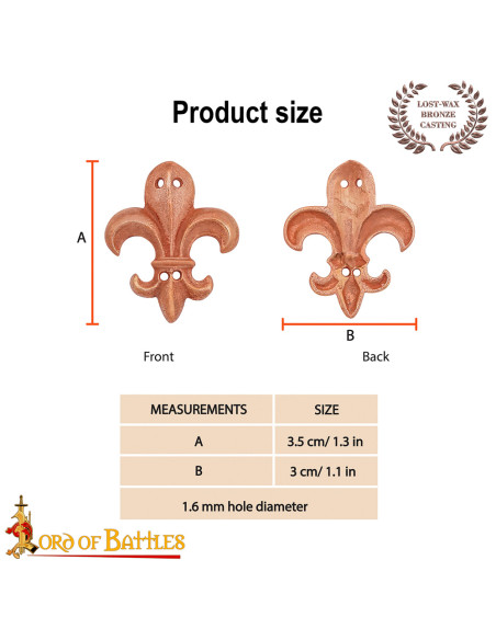 Adorno Fiore di Lis in bronzo per...