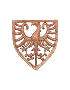 Adorno aquila araldica in bronzo per cinture