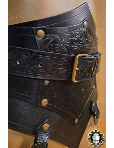 Corsetto medievale in pelle con cintura modello Senua,... 2