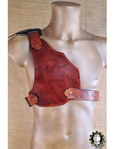 Arnes medievale in pelle modello Decimus, colore marrone