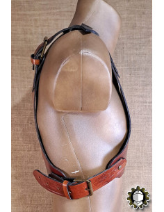 Arnes medievale in pelle modello Decimus, colore marrone 2