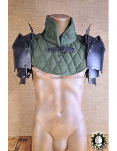 Spalliere medievali in pelle modello Cicero, colore nero