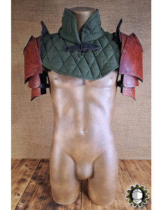 Spalline medievali in pelle modello Cicero, colore marrone