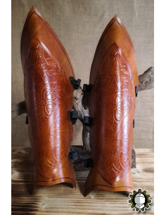 Grebas medievali in pelle modello Senua, colore marrone