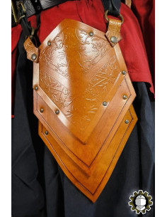 Scarcelle medievali in pelle modello Senua, colore marrone