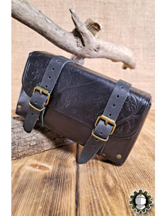Borsa medievale in pelle modello Altair, colore nero