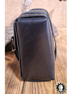Borsa medievale in pelle modello Altair, colore nero 2