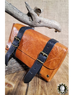Borsa medievale in pelle modello Altair, colore marrone
