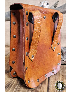 Borsa medievale in pelle modello Jerome, colore marrone 2