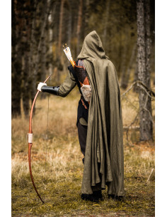 Cappa medieval Mimir verde in lino