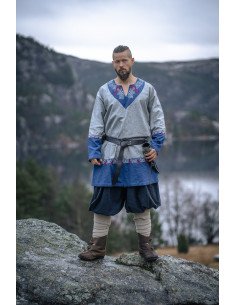 Tunica Vikinga Freydis in Blu-Grigio