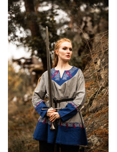 Tunica Vikinga Freydis in Blu-Grigio 2