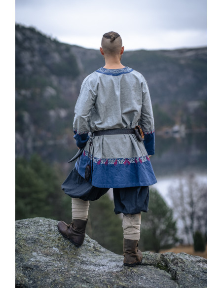 Tunica Vikinga Freydis in Blu-Grigio
