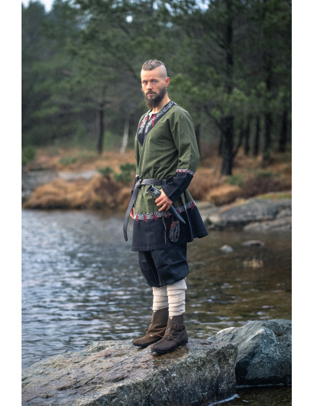 Tunica Vikinga Freydis in verde oliva