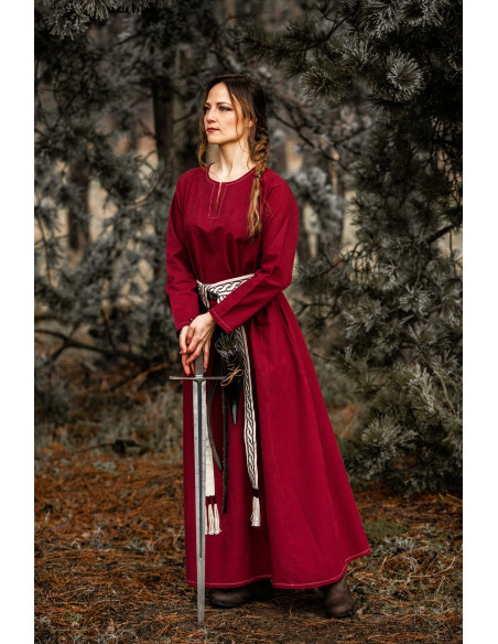Vestito Vikinga donna Helga in rosso