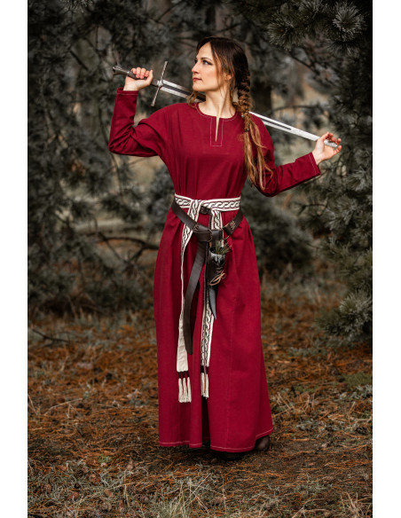 Vestito Vikinga donna Helga in rosso
