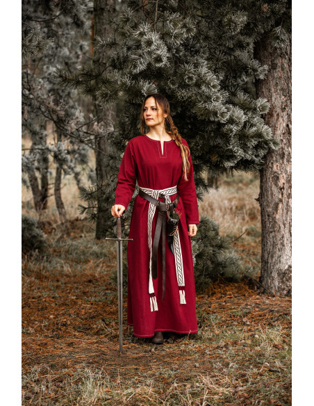 Vestito Vikinga donna Helga in rosso