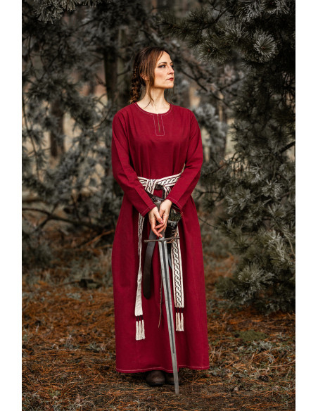 Vestito Vikinga donna Helga in rosso