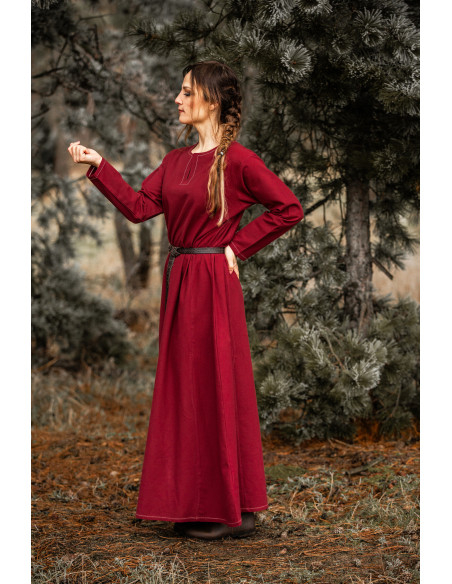 Vestito Vikinga donna Helga in rosso