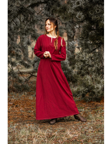 Vestito Vikinga donna Helga in rosso
