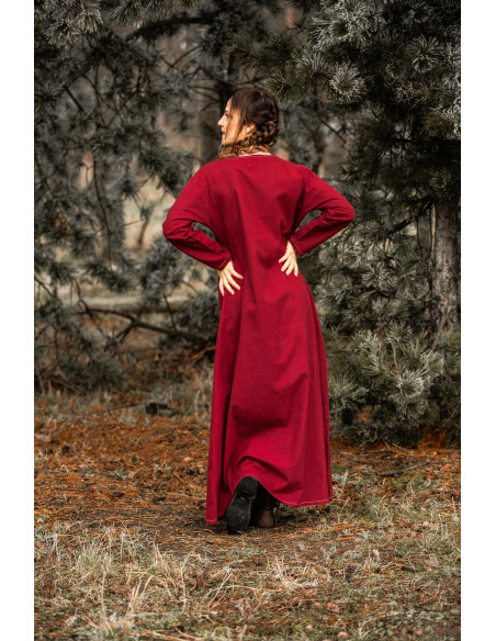 Vestito Vikinga donna Helga in rosso