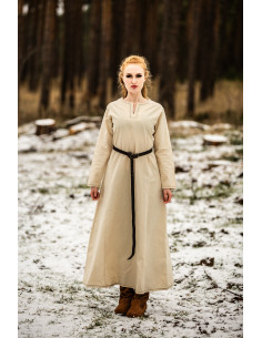 Vestito Vikinga donna Helga in Beige naturale