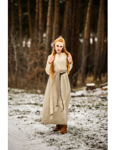 Vestito Vikinga donna Helga in Beige naturale 2