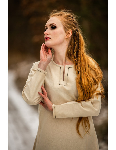 Vestito Vikinga donna Helga in Beige...