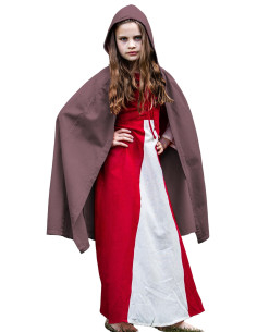 Cappa medieval per bambini con cappuccio