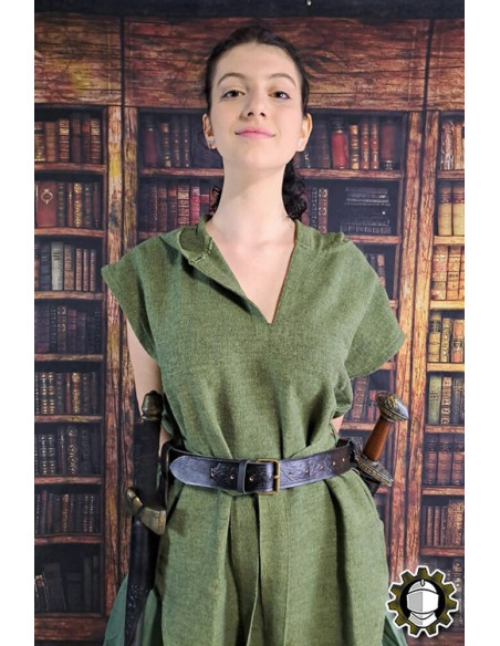 Tahalì medieval in pelle nera modello...